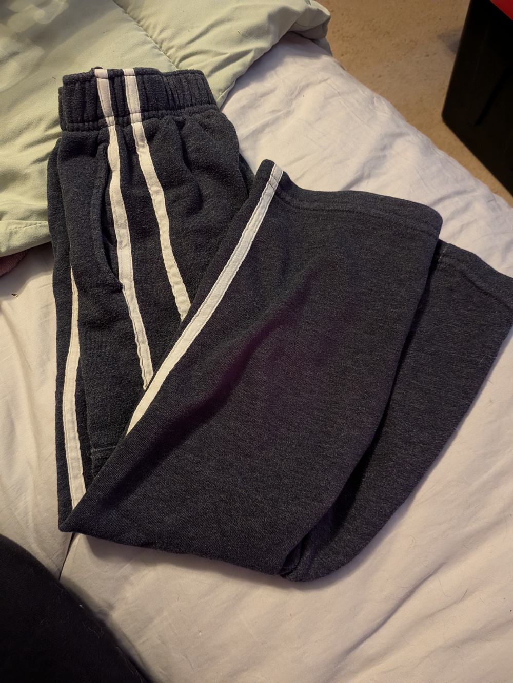 jumping beans Charcoal Gray Sweatpants with White Stripes